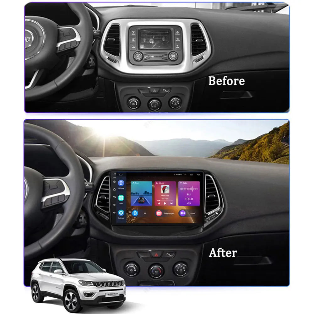 Jeep Compass 2017 - 2019 Android 10.0 Navigation