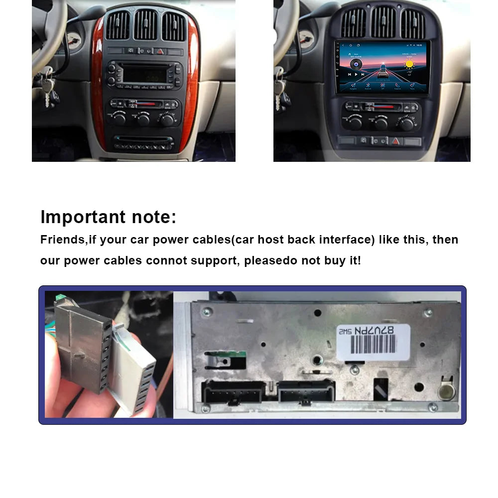 Dodge Caravan 4 For Chrysler Grand Voyager RS 2000 - 2012 Multimedia Navigation