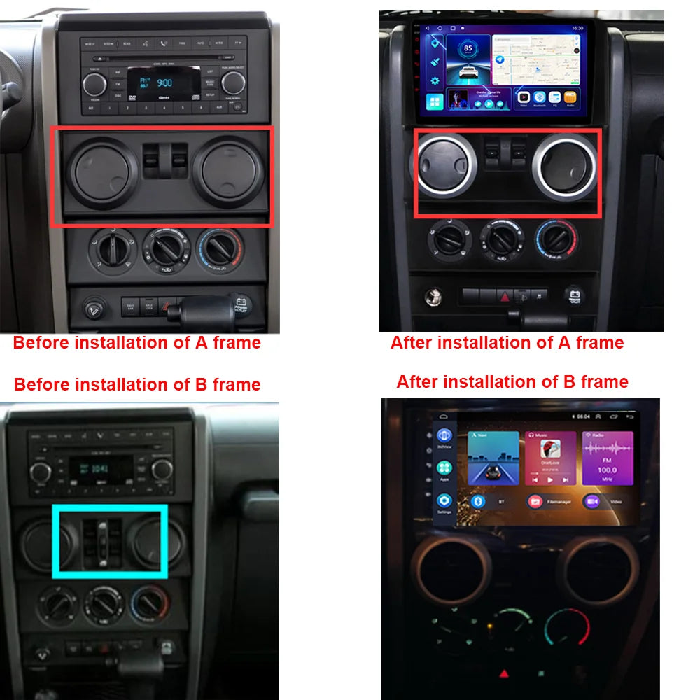 Jeep Wrangler Unlimited 3 JK 2008-2010  Navigation Android Carplay