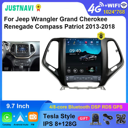 Jeep Wrangler Grand Cherokee, Renegade Compass Patriot 2013-2014  Navigation Carplay