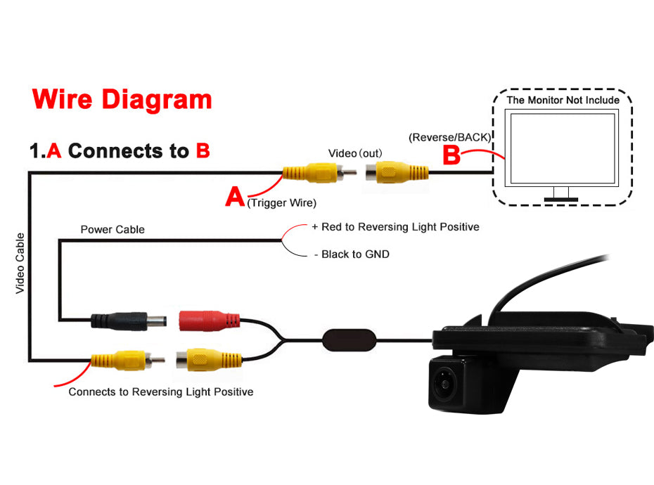 AHD Night Vision Reversing Auto Parking 170 Degree Car Rear View Camera Waterproof HD Video For Mercedes Benz B Class B180 B200 - RampageApparel