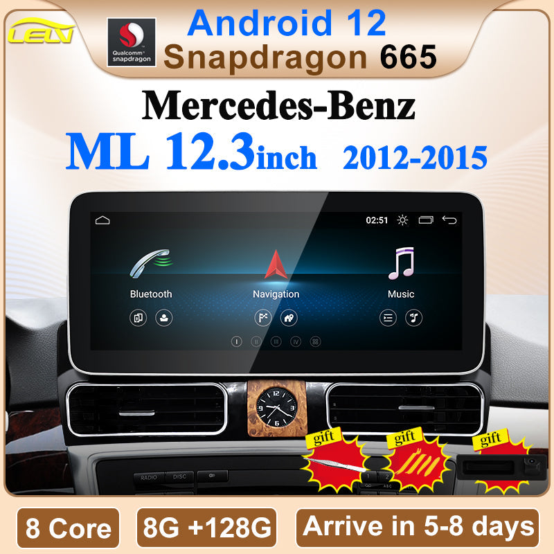 Mercedes Benz M Class W166 ML250 ML350 Car Video Players GPS Multimedia Screen 12.3 - RampageApparel