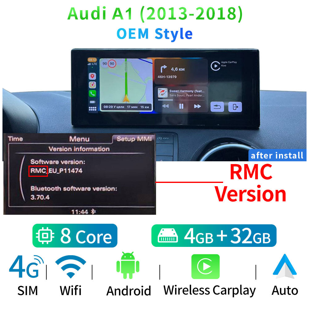 8 Core Android 12 System Car Multimedia Radio For Audi A1 Q2 WIFI SIM 8+128GB RAM BT IPS Touch Screen GPS Navi Tablet Carplay - RampageApparel