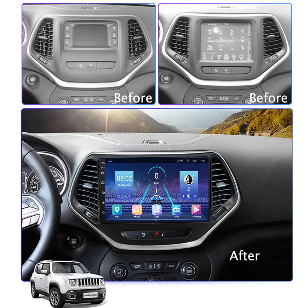 Jeep Cherokee 5 KL 2014-2018 Multimedia Video Player GPS