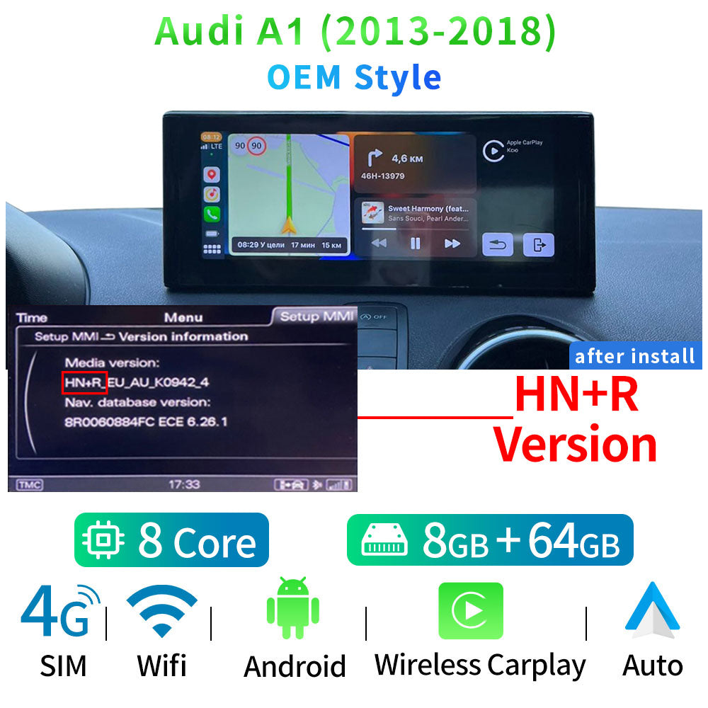 8 Core Android 12 System Car Multimedia Radio For Audi A1 Q2 WIFI SIM 8+128GB RAM BT IPS Touch Screen GPS Navi Tablet Carplay - RampageApparel