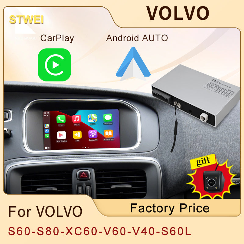 Wireless Apple CarPlay For VOLVO S60 S80 XC60 V60 V40 S60L 2011-2019 Car Play Android Auto Box Mirror Front View Rear Camera - RampageApparel