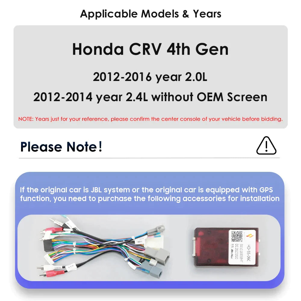 Honda CRV CR-V 2012 2013 2014 2015 Car Multimedia GPS - RampageApparel