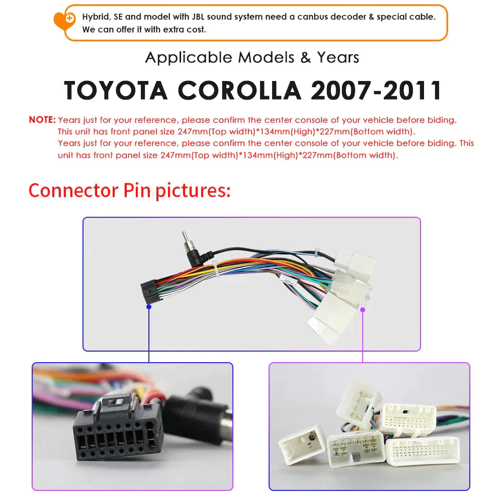 Toyota Corolla 2007-2011 Multimedia Player GPS Navigation - RampageApparel