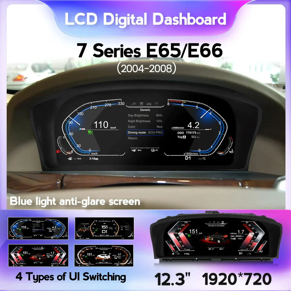 12.3" Car LCD Dashboard BMW 7 Series E65 E66 2002 - 2008 CCC - RampageApparel
