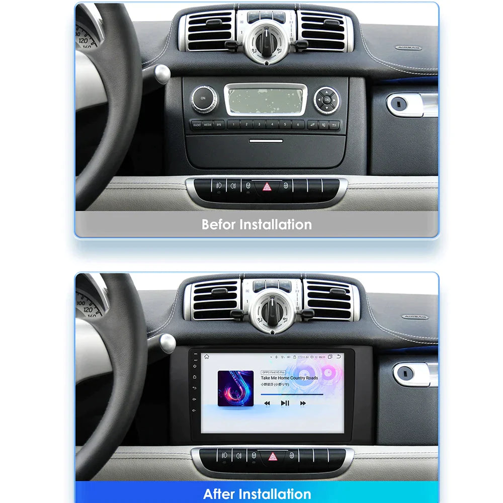 Smart Fortwo 2011-2015 Car Radio Multimedia Video Player GPS Navi Head Unit Carplay 4G - RampageApparel