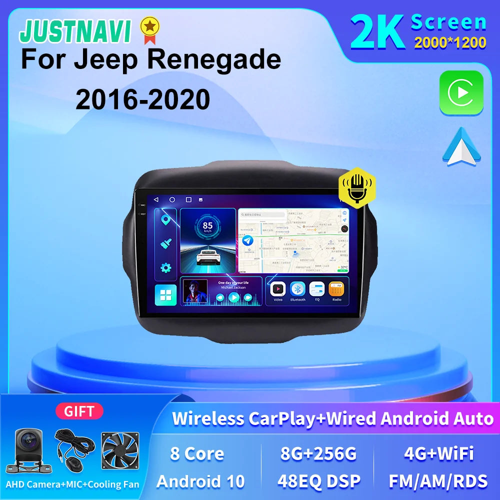 Jeep Renegade 2016-2020 Android Auto Carplay DSP SWC