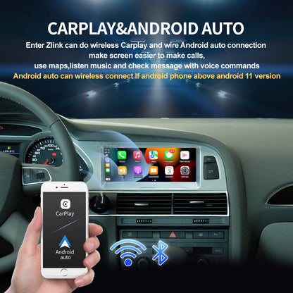 Android System Car Carplay Radio For Audi Q7 A6 C6 OEM Style WIFI SIM AHD 1080P GPS Navi Multimedia Player - RampageApparel