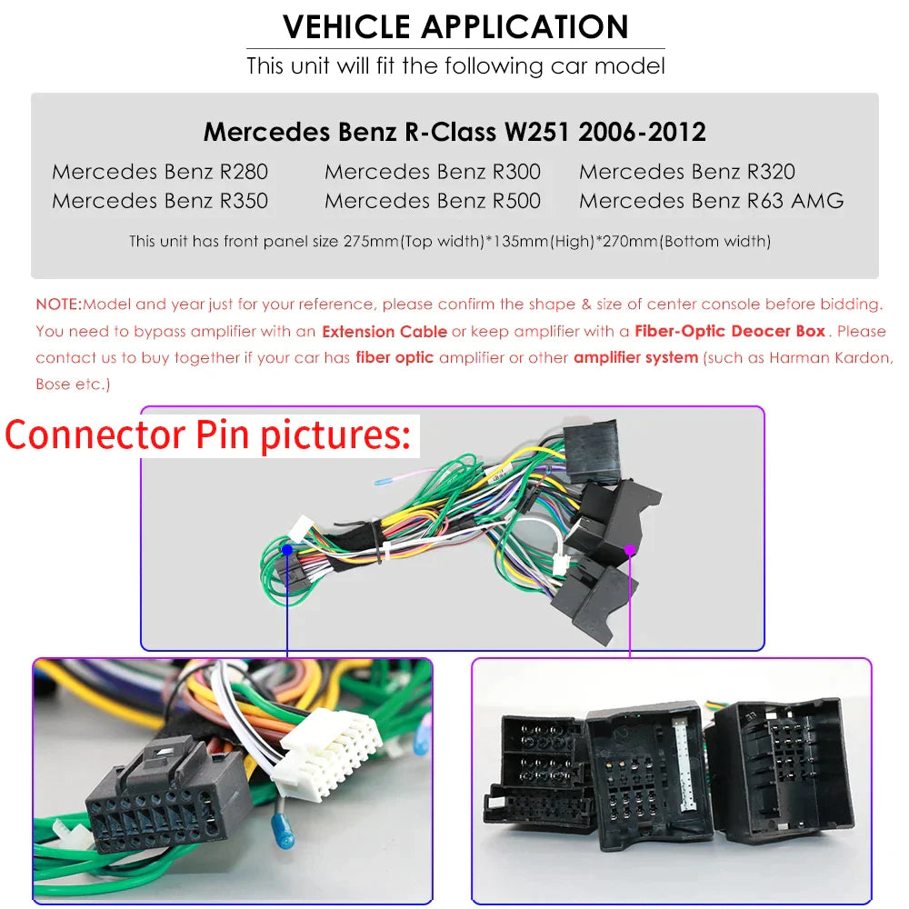 Mercedes Benz M-Class W164 GL-Class X164 ML GL CarPlay Auto GPS BT