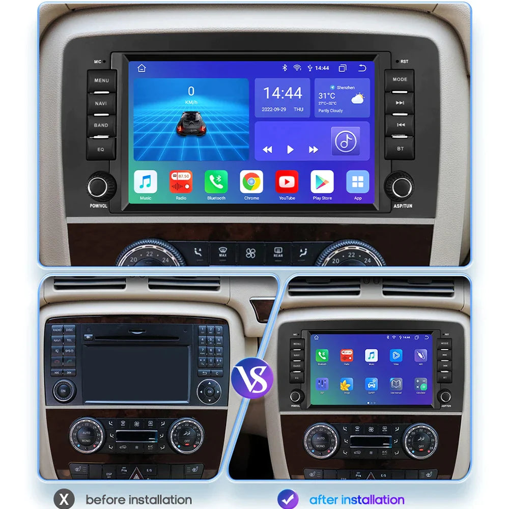 Mercedes Benz M-Class W164 GL-Class X164 ML GL CarPlay Auto GPS BT