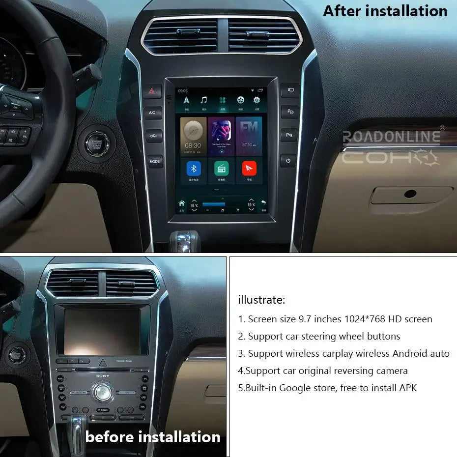 Ford Explorer 2011-2019 Octa-core Car Navigation