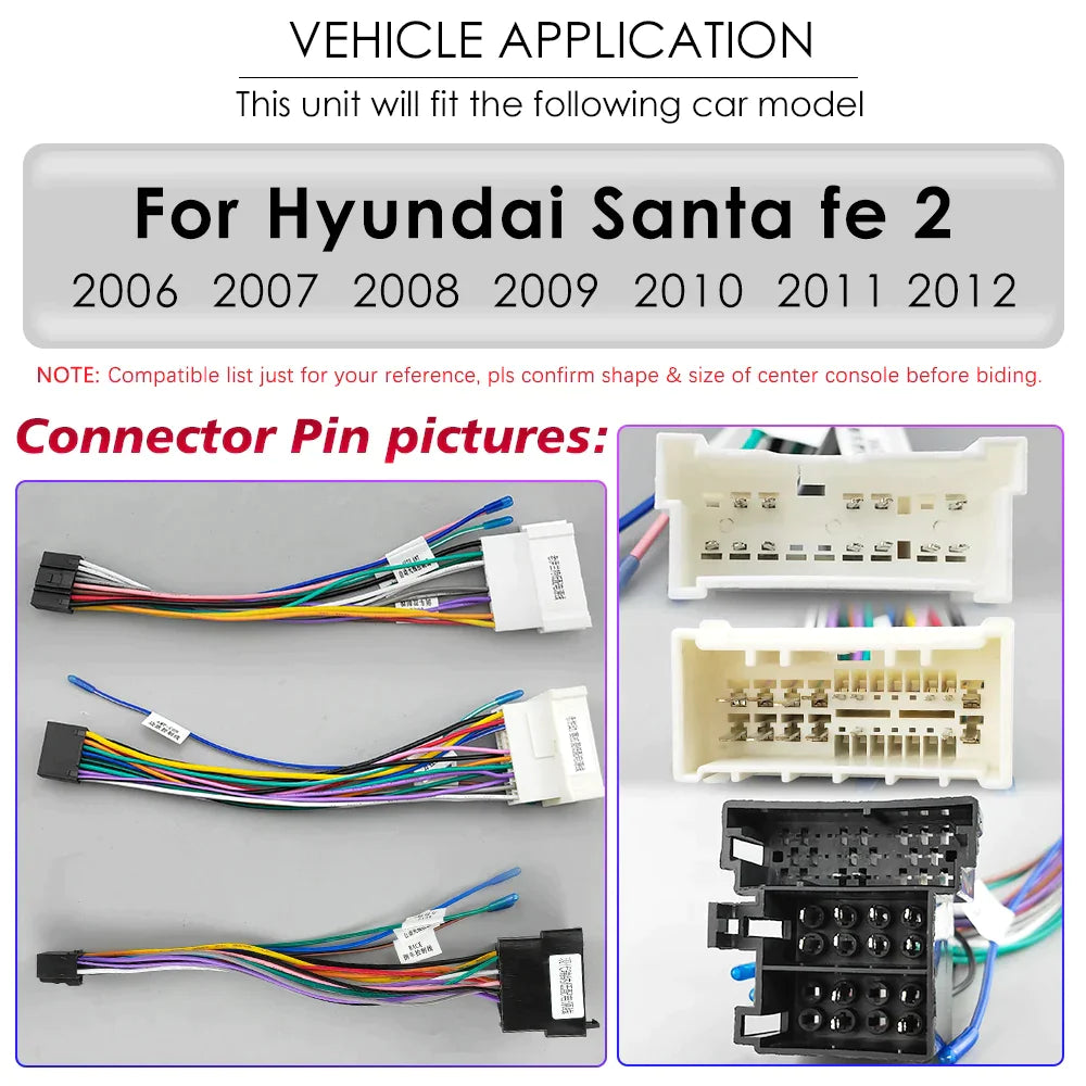 Hyundai Santa Fe 2 2006 - 2012 Car Radio Multimedia Video Player GPS Navi Head Unit Carplay Auto 4G - RampageApparel