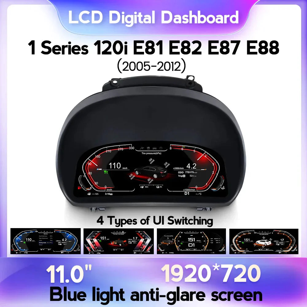 Digital Dashboard BMW 1 Series E81/E82/E87/E88 2007-2012 - RampageApparel