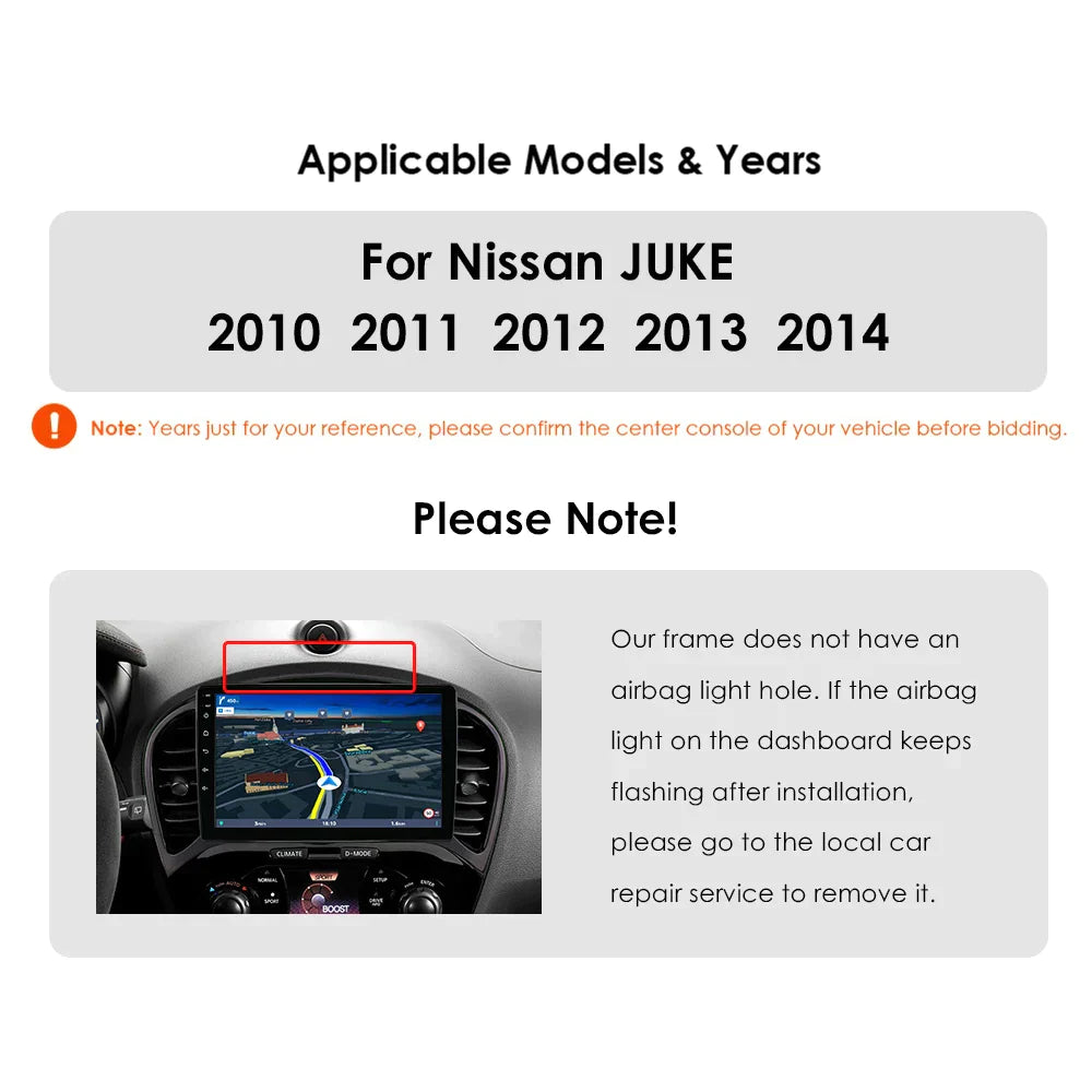 Nissan Juke YF15 2010 - 2014 Carplay 4G-LTE Car Multimedia Player Navi GPS - RampageApparel