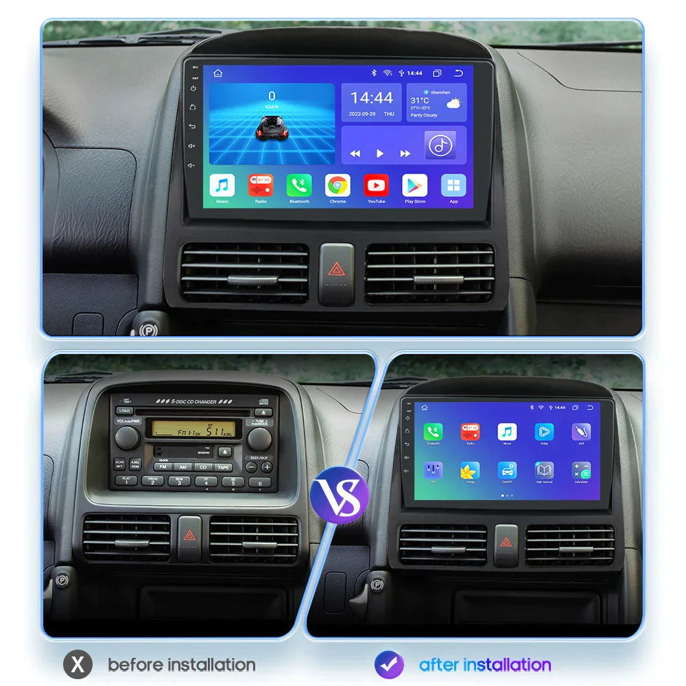 Honda CR-V 2 CRV 2001 - 2006 AutoRadio Car Multimedia Player GPS Carplay AI Voice - RampageApparel