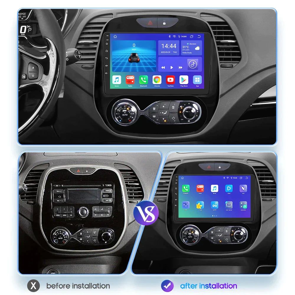 Renault Kaptur Captur 2016-2019 Car Multimedia Stereo GPS Navi Audio Video BT - RampageApparel