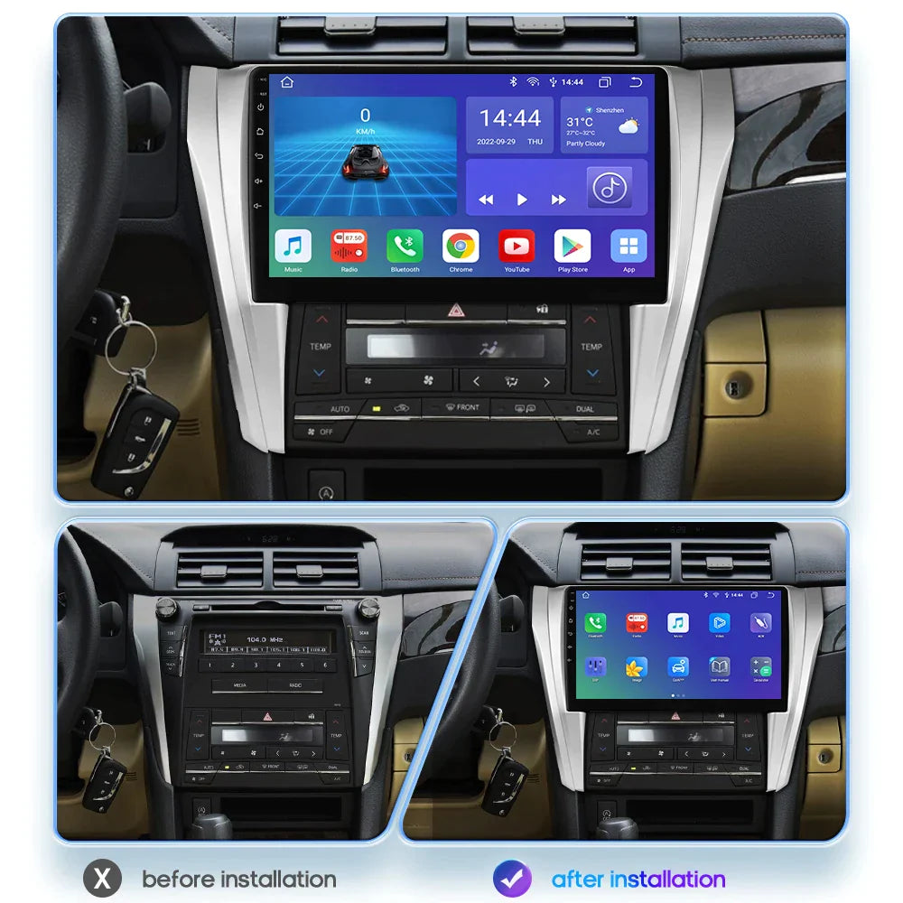 Toyota Camry 2015-2017 Auto Multimedia Players Navigation GPS Head Unit BT - RampageApparel