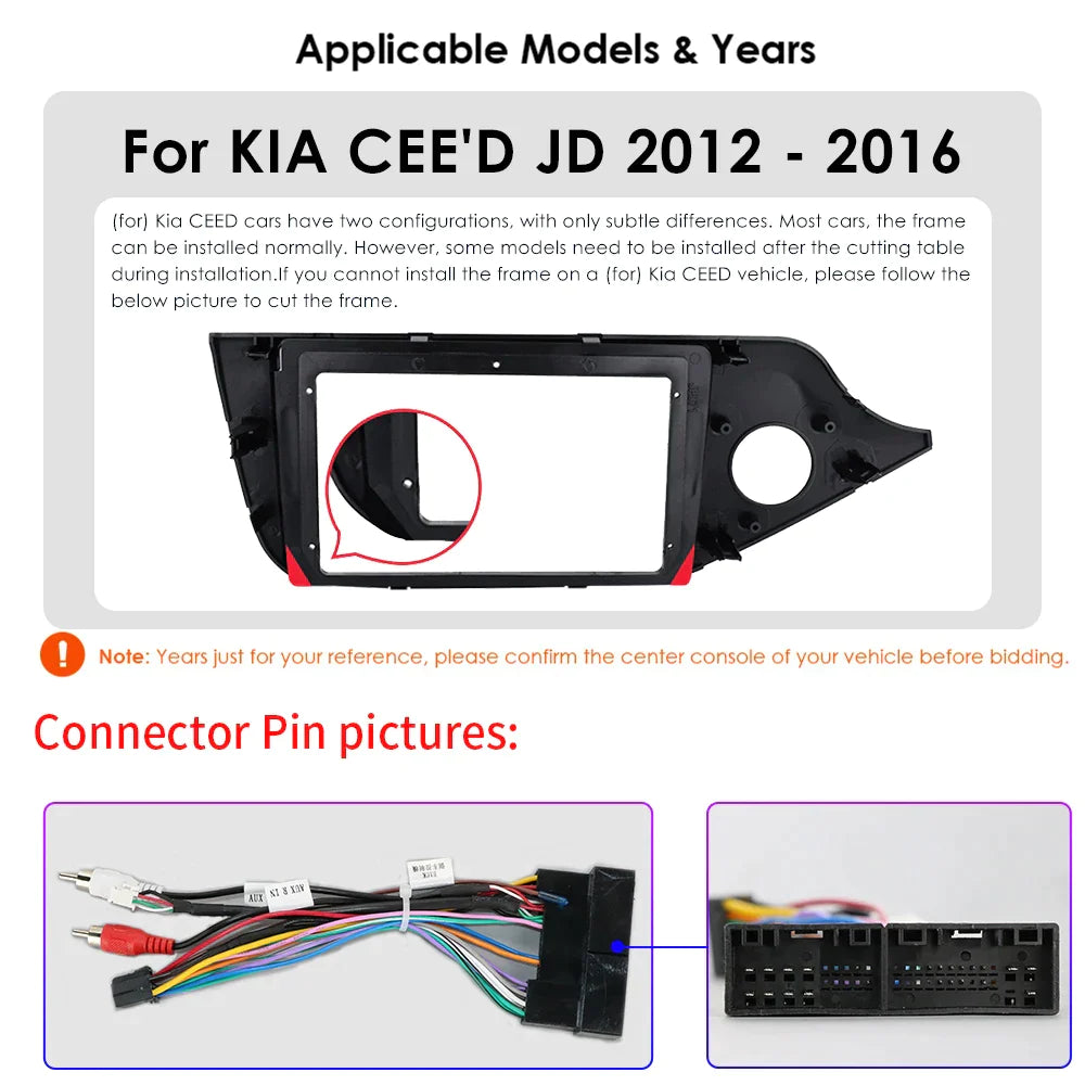 KIA Cee'd CEED JD 2012 - 2016 Multimedia Video 4G Carplay RDS DSP GPS - RampageApparel