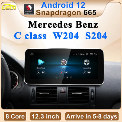 Mercedes Benz C Class W204 S204  8Core Car Radio Stereo Multimedia Player