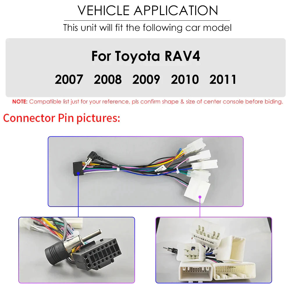 Toyota RAV4 Rav 4 2007 - 2011 Multimedia Video Player Navigation Carplay GPS - RampageApparel