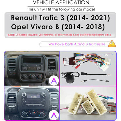 Renault Trafic 3 2014 Opel Vivaro B Stereo Carplay 4G-LTE Multimedia Player Navigation GPS - RampageApparel