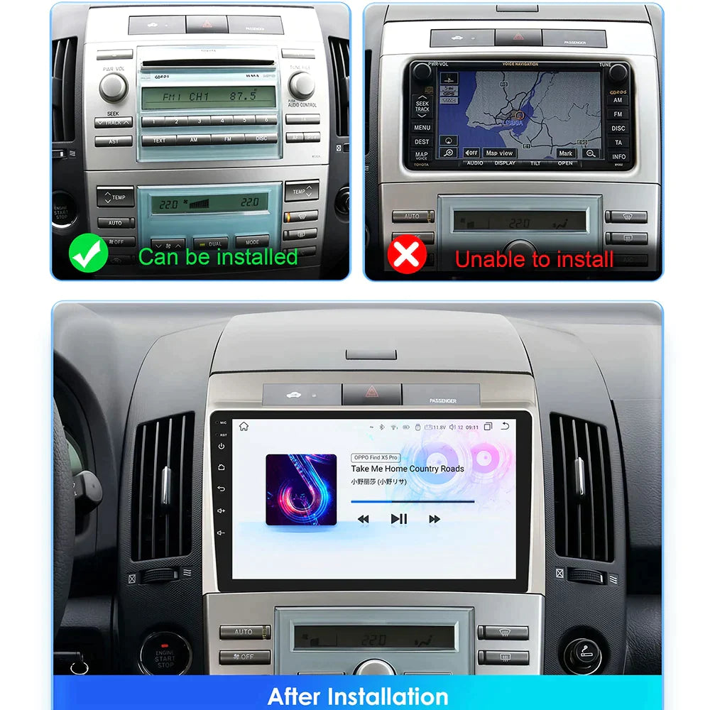 Toyota Corolla Verso 2004-2018 Car Radio Multimedia Video Player GPS Carplay Auto 4G - RampageApparel