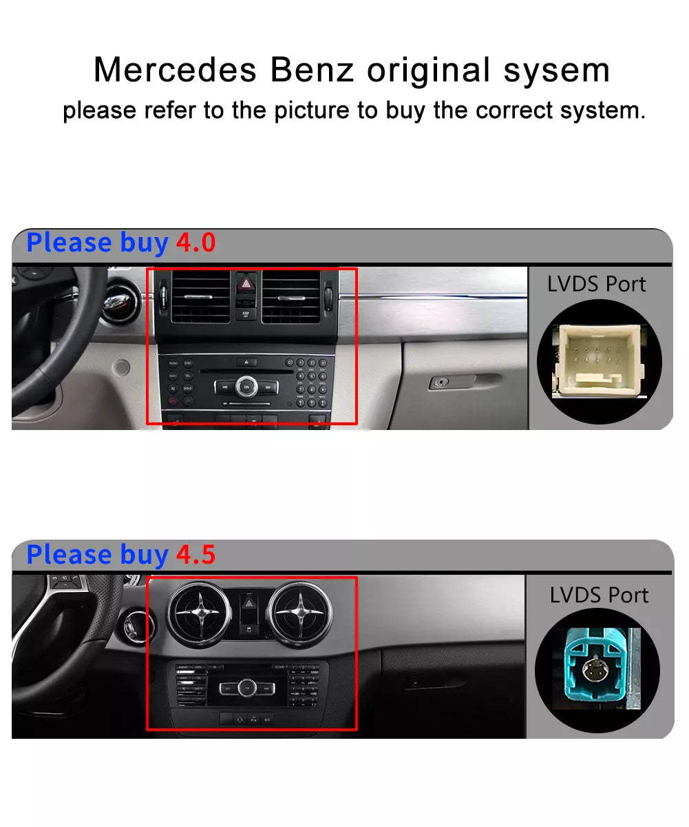 Mercedes Benz 2013 - 2015 GLK X204 Navigation Car Video Player