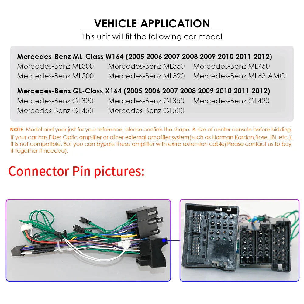 Mercedes Benz X164 GL Class ML W164 ML500 AutoRadio DSP IPS Screen RDS