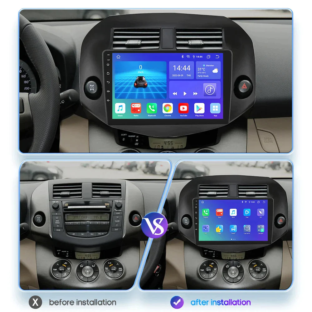 Toyota RAV4 Rav 4 2007 - 2011 Multimedia Video Player Navigation Carplay GPS - RampageApparel