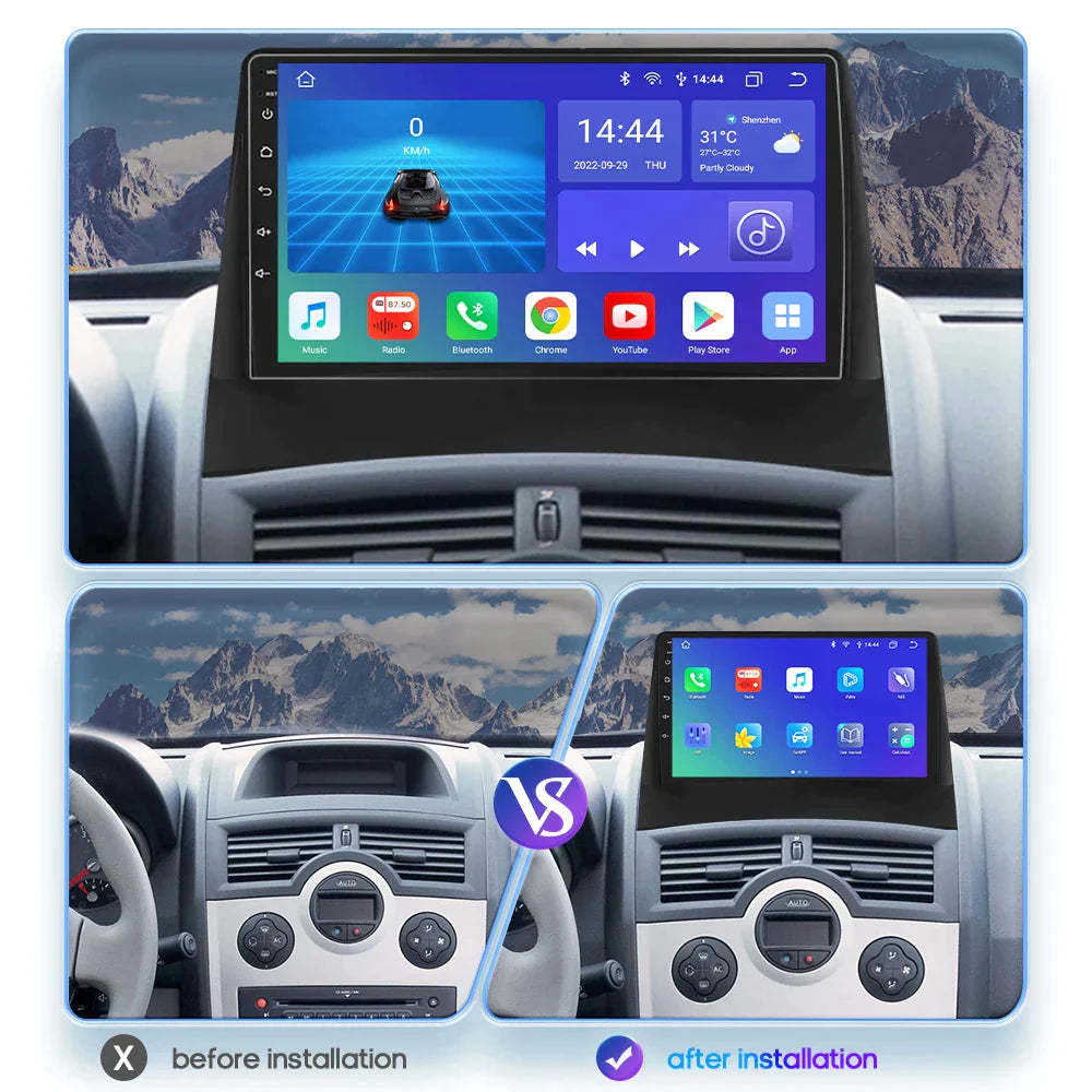 Renault Megane 2 2002-2009 Carplay Stereo DSP IPS Screen - RampageApparel