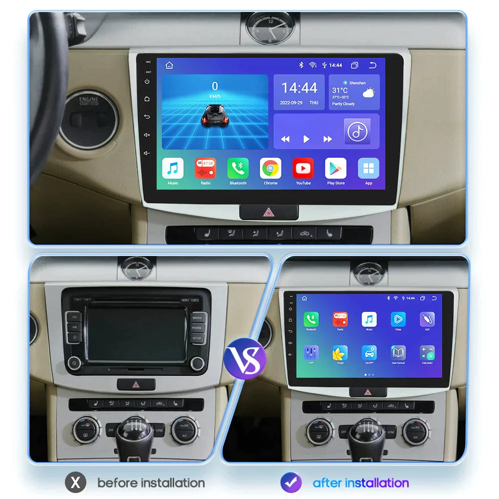 VW Volkswagen Passat B6 B7 CC 2010-2015 GPS Navi Multimedia Autoradio BT - RampageApparel