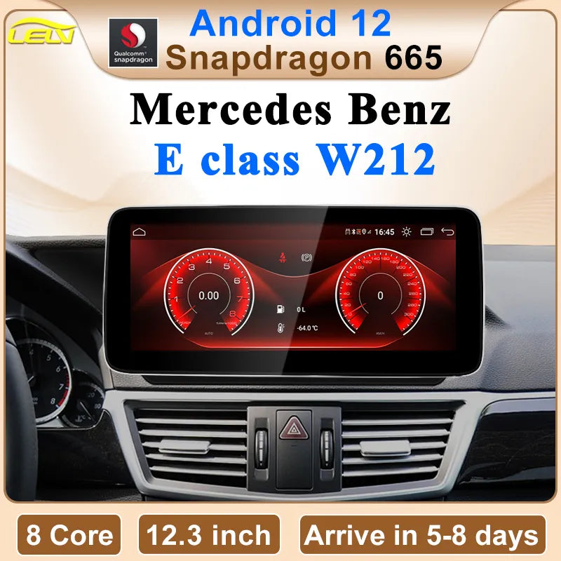 Mercedes Benz E Class W212 8 Core Android AUTO Apple Carplay