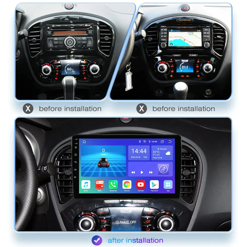 Nissan Juke YF15 2010 - 2014 Carplay 4G-LTE Car Multimedia Player Navi GPS - RampageApparel