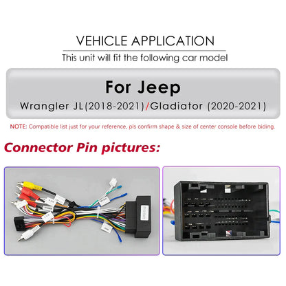 JEEP Wrangler JL 2018 2019 2020 2021 Gladiator Car Radio Multimedia Video Player GPS Navi Carplay 4G - RampageApparel