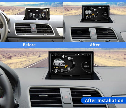 8 Inch Android Touch Screen Car Stereo For Audi Q3 2012-2018 BT WIFI SIM GPS Navi Wirless Carplay Auto Radio Player - RampageApparel