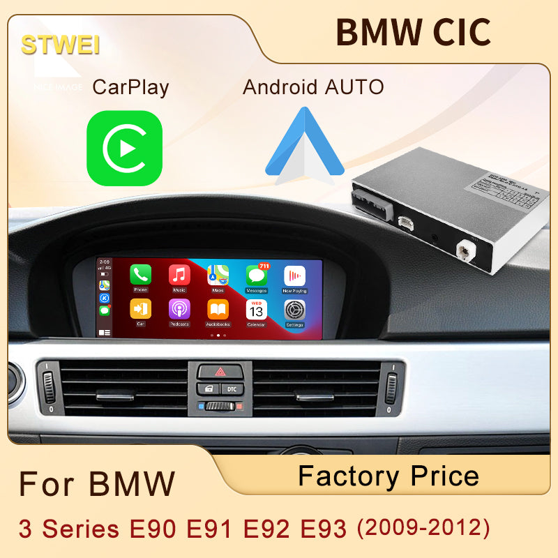 Wireless Apple CarPlay Module For BMW CIC 3 Series E90 E91 E92 E93 2009-2012 Car Play Android Auto Mirror Link Front Rear Camera - RampageApparel