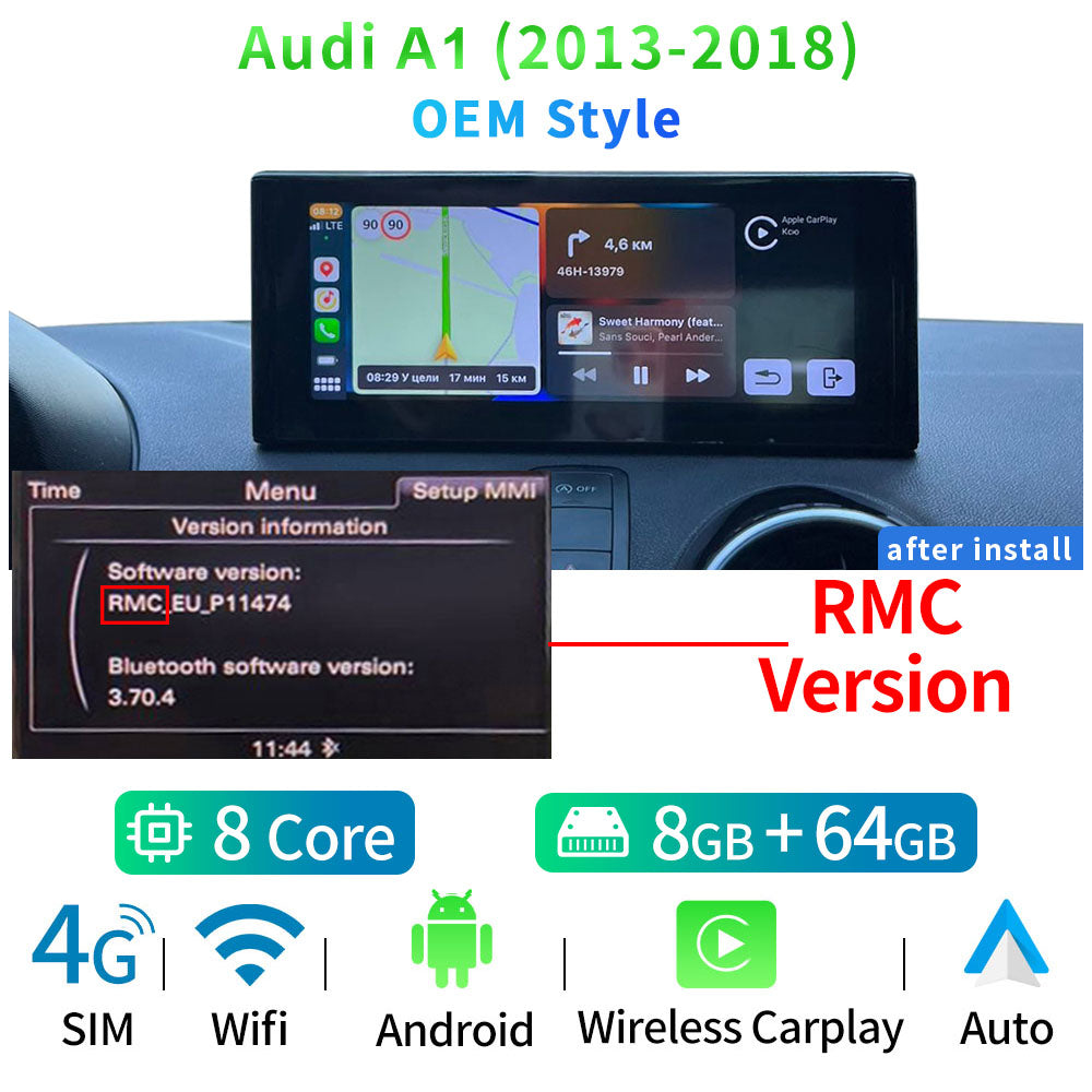 8 Core Android 12 System Car Multimedia Radio For Audi A1 Q2 WIFI SIM 8+128GB RAM BT IPS Touch Screen GPS Navi Tablet Carplay - RampageApparel