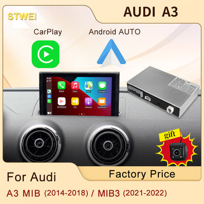 Wireless Apple CarPlay For Audi A3 MIB 2014-2018 MIB3 2011-2022 Car Play Android Auto Mirror Front View Camera Reverse Camera - RampageApparel