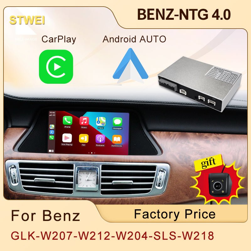 Wireless Apple CarPlay For Mercedes Benz NTG 4.0 GLK W207 W212 W204 SLS W218 Car Play Android Auto Mirror Front View Rear Camera - RampageApparel
