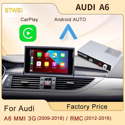 Wireless Apple CarPlay For Audi A6 MMI 3G A6 RMC 2009-2018 Car Play Android Auto Mirror Link Front View Camera Reverse Camera - RampageApparel