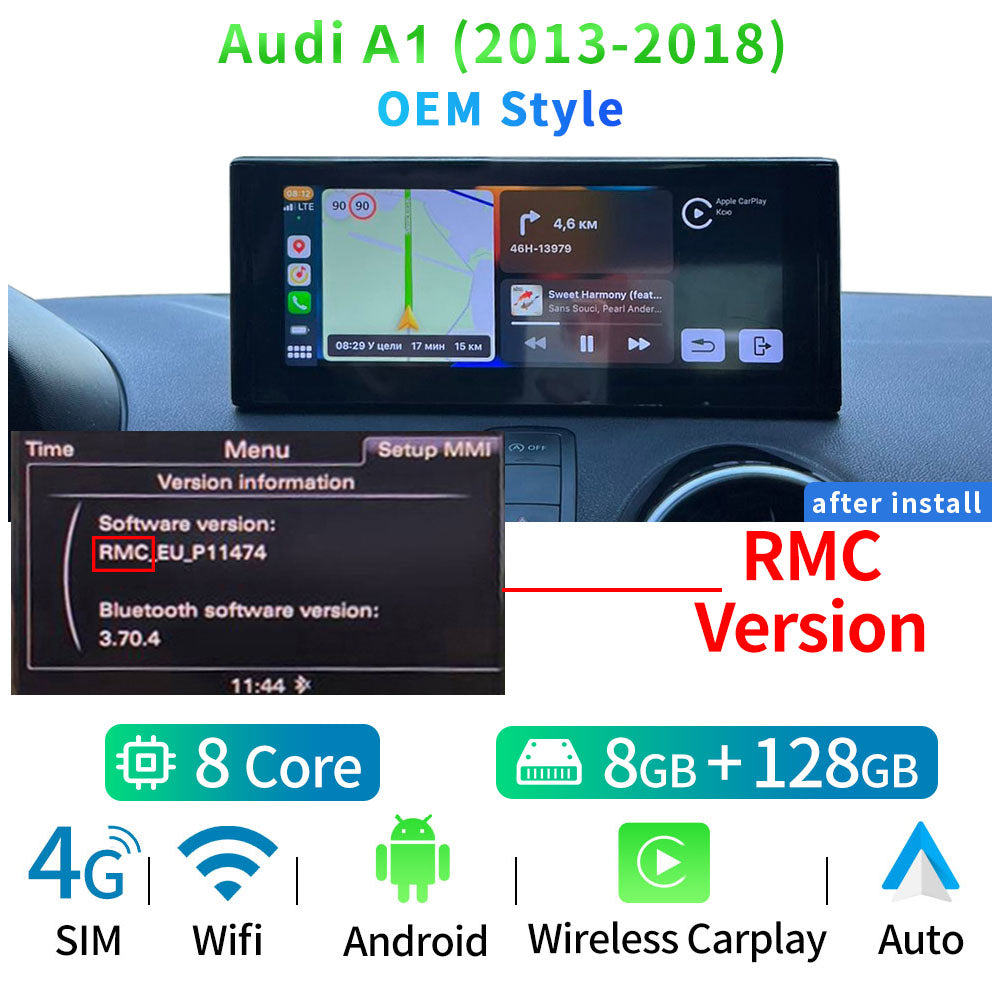 8 Core Android 12 System Car Multimedia Radio For Audi A1 Q2 WIFI SIM 8+128GB RAM BT IPS Touch Screen GPS Navi Tablet Carplay - RampageApparel